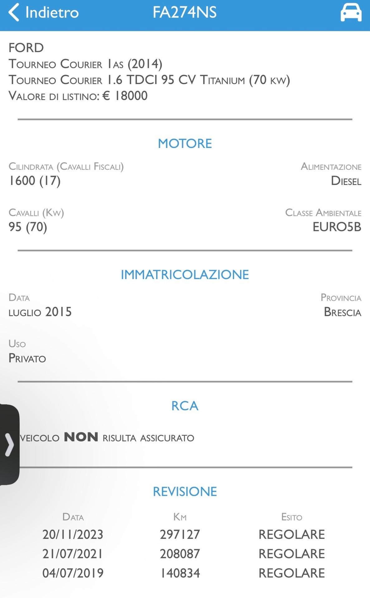 Ford Tourneo Courier 1.6 TDCI 95 CV Titanium -5posti-