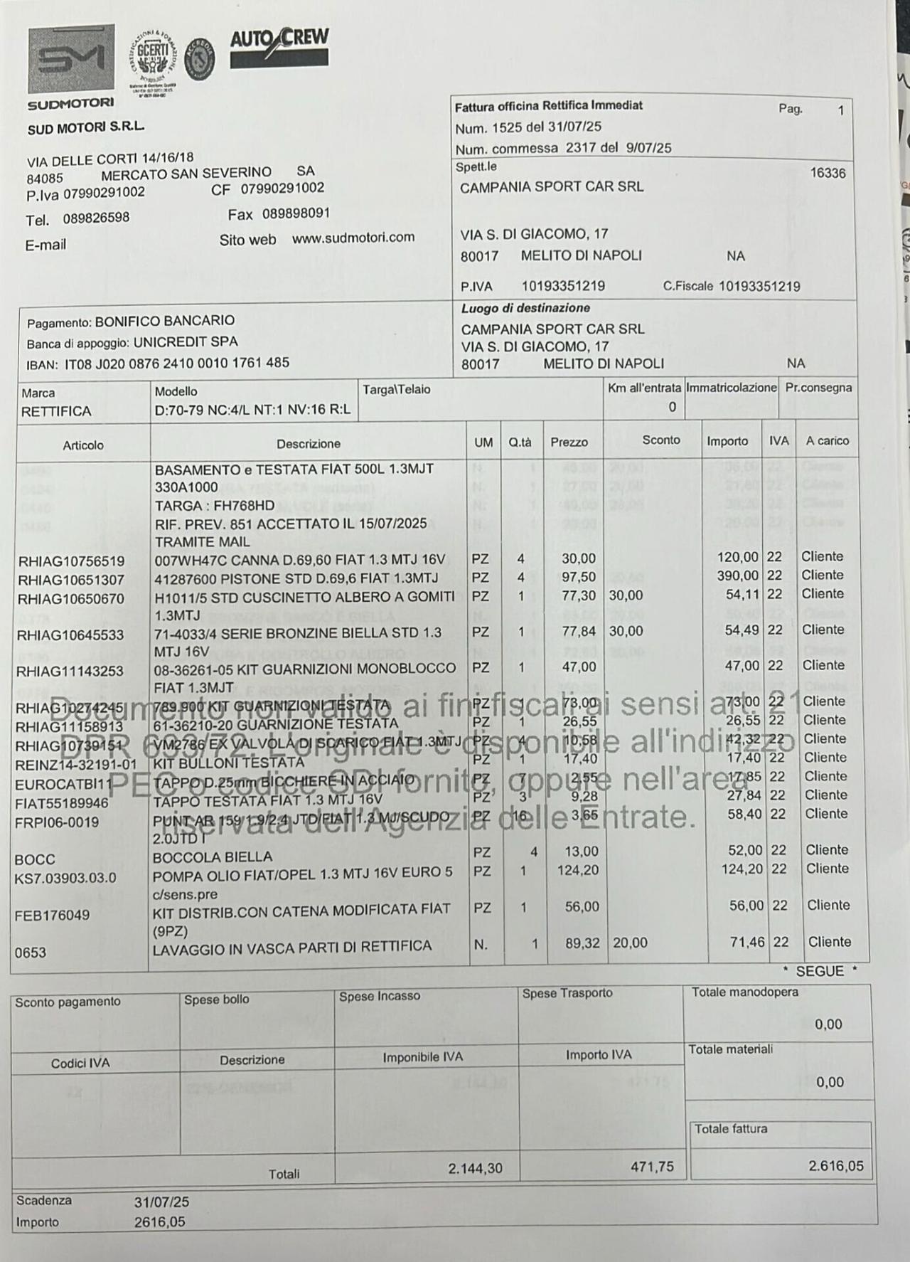 Fiat 500L 1.3 Multijet 95 CV Lounge
