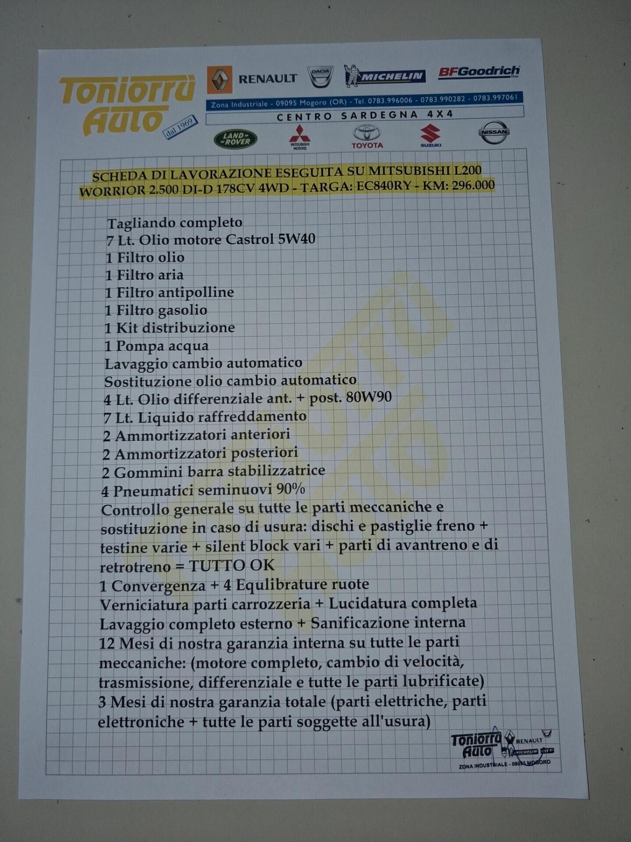 MITSUBISHI L200 D/C Worrior 2.500 DI-D 178cv A/T