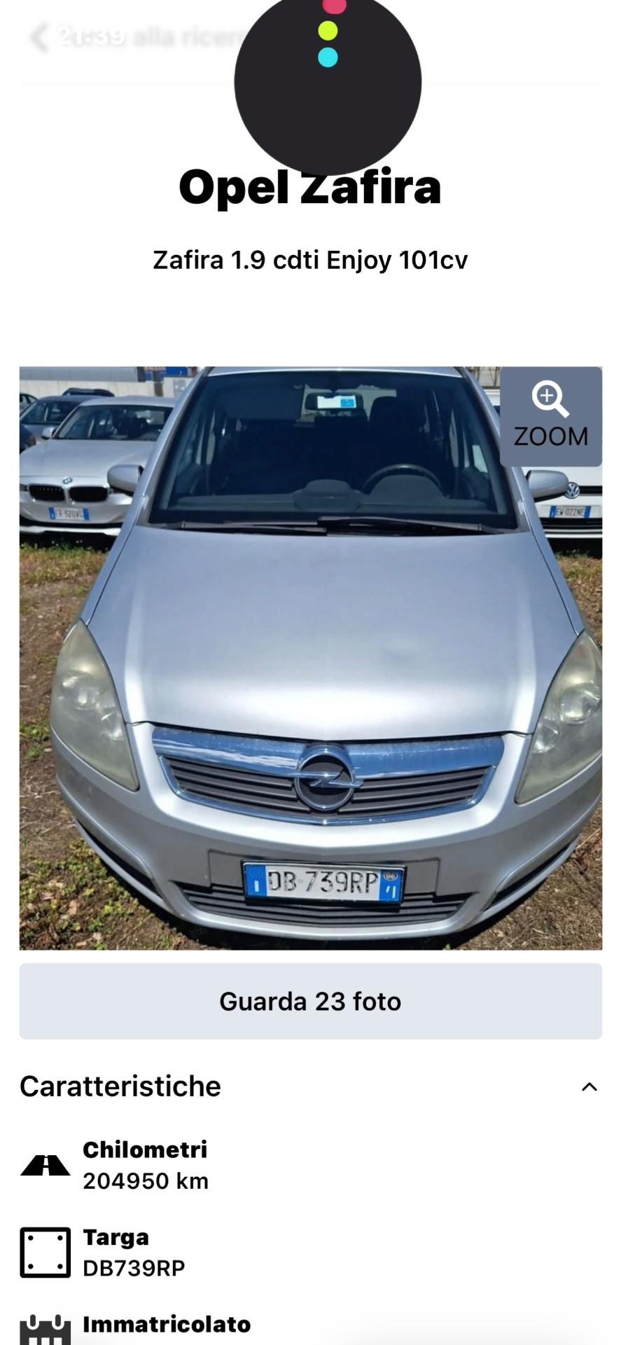 Opel Zafira 1.9 CDTI 101CV Enjoy 7 POSTI
