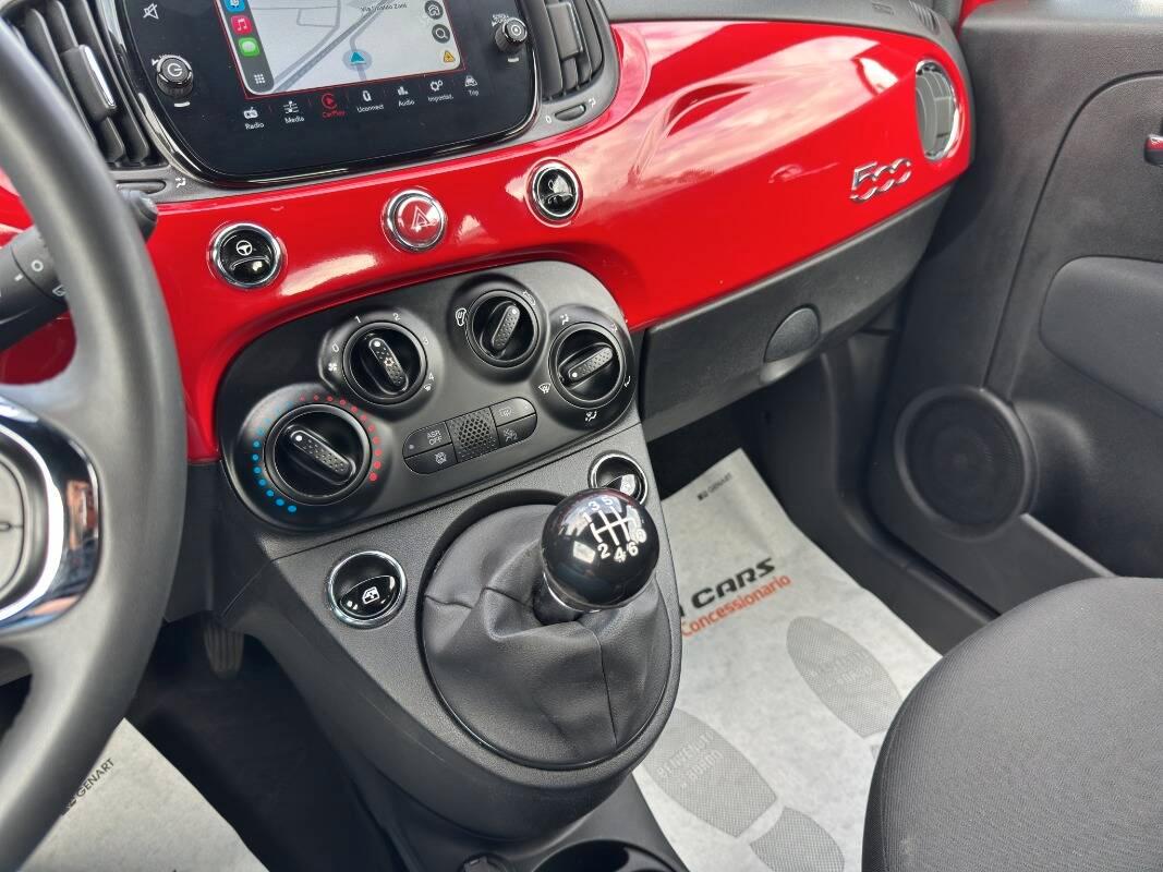 Fiat 500 1.0 hybrid 70cv con CarPlay
