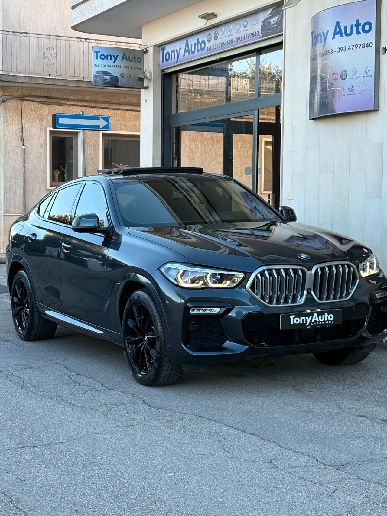 Bmw X6 xdrive30d Msport auto TETTO APRIBILE IN CARBONIO ILLUMINATO,,LUCI SOFFUSE,VIRTUAL COCKPIT,APPLE CARP