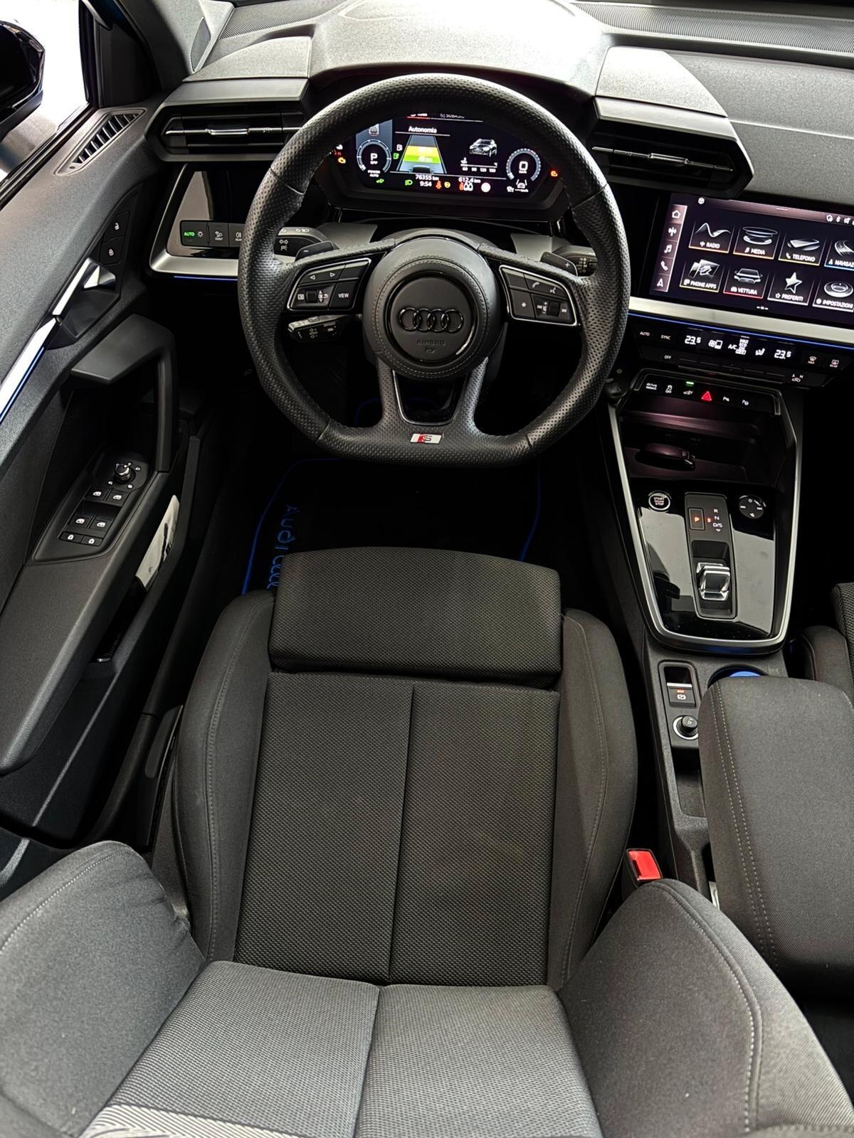 Audi A3 Sportback 45 TFSIe S line S-Tronic 245CV PLUG IN allestimento RS3