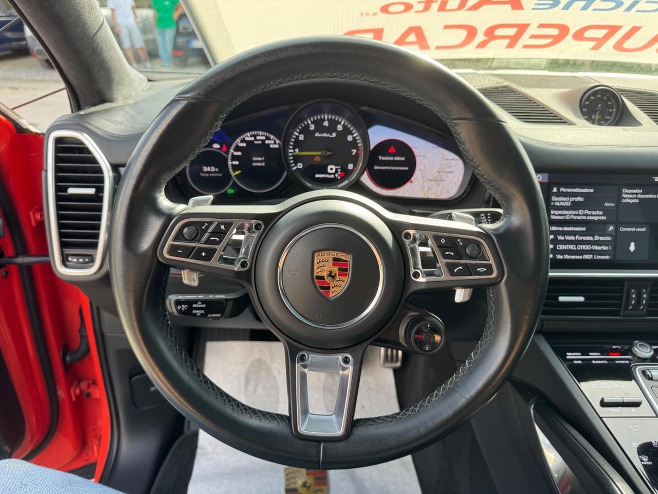 PORSCHE CAYENNE COUPE' TURBO S 4.0 V8 680 CV E-HYBRID LAVA ORANGE FULL IVA