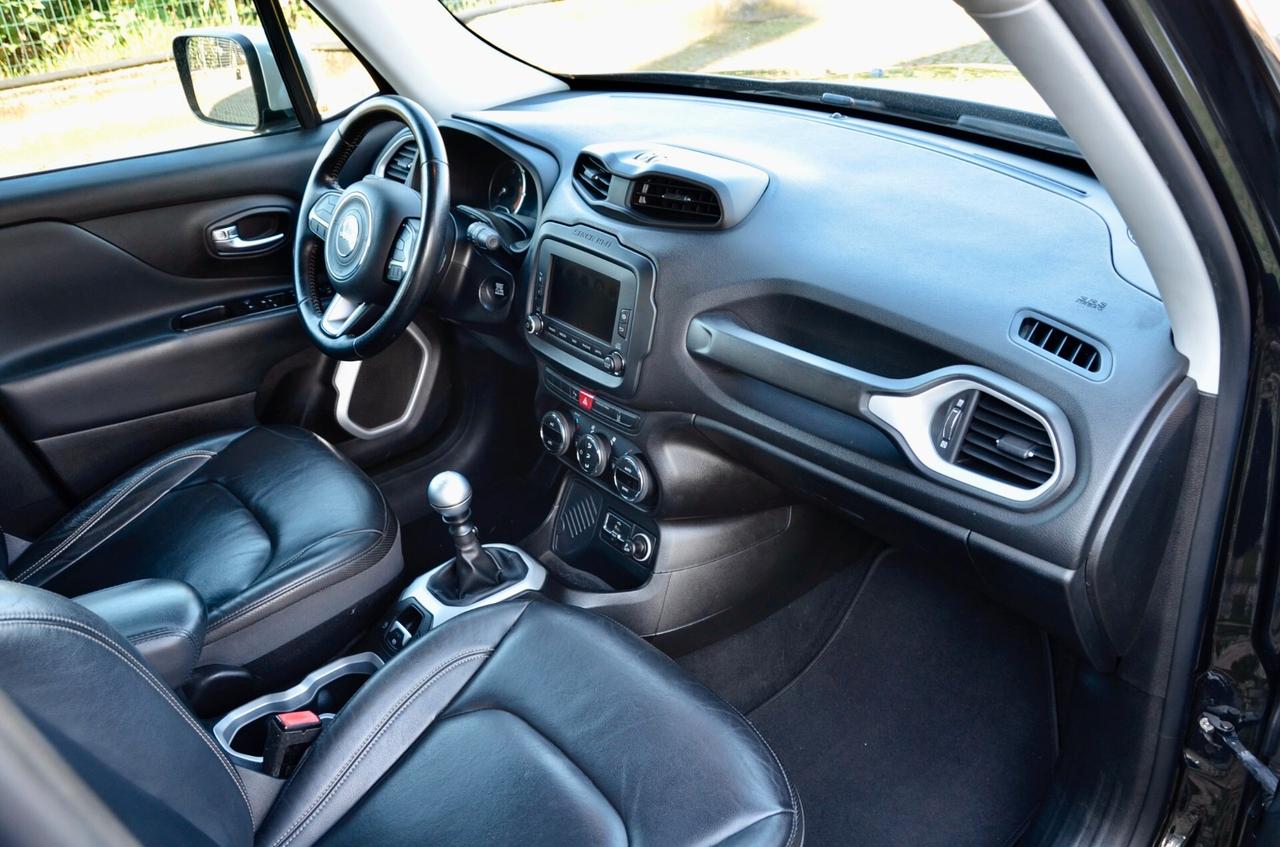 JEEP RENEGADE 1.6 MJT LIMITED FWD 120cv, UFF ITALIANA, EURO 6B, NAVI, PELLE, PERMUTE