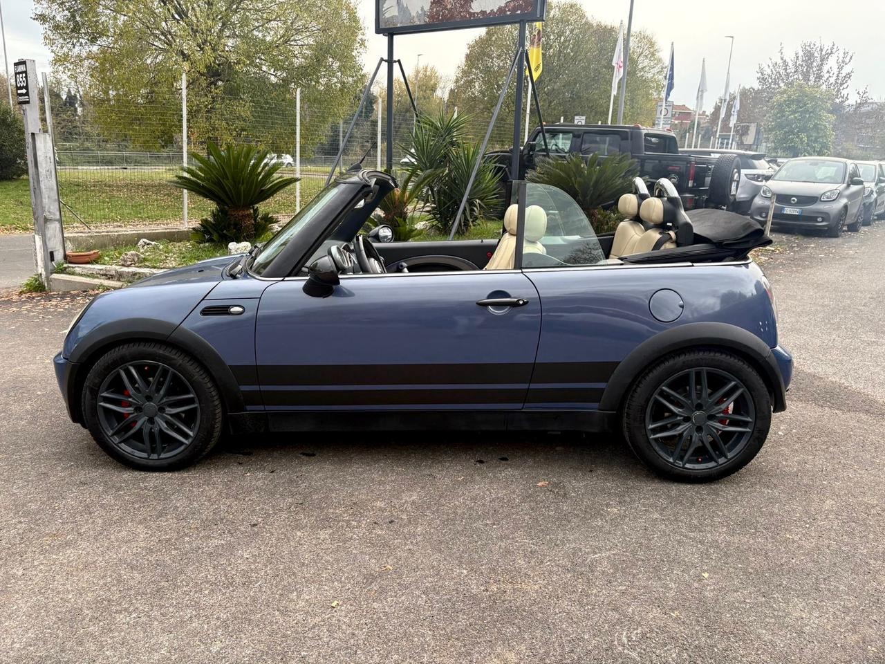 Mini 1.6 16V One Cabrio Blue Lille Bonnes Strips Pelle Permute Garanzia