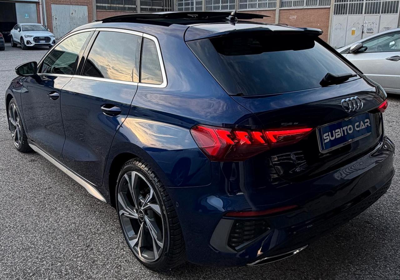 Audi A3 SPB 35 TDI S tronic line edition TETTO APRIBILE INTERNI PELLE E ALCANTARA S-LINE