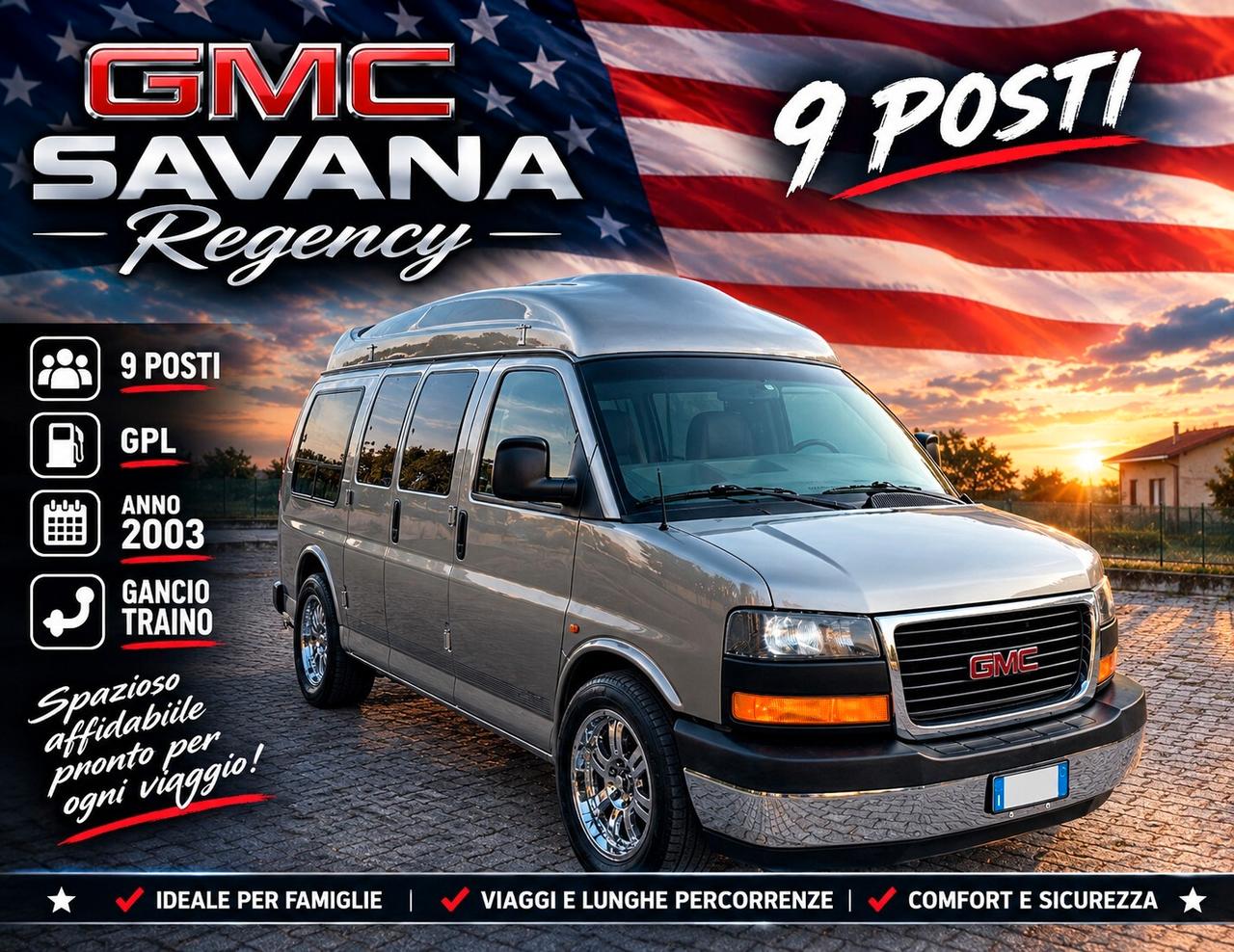 Chevrolet GMC SAVANA 4.3V6 GPL 9 Posti Gancio Traino