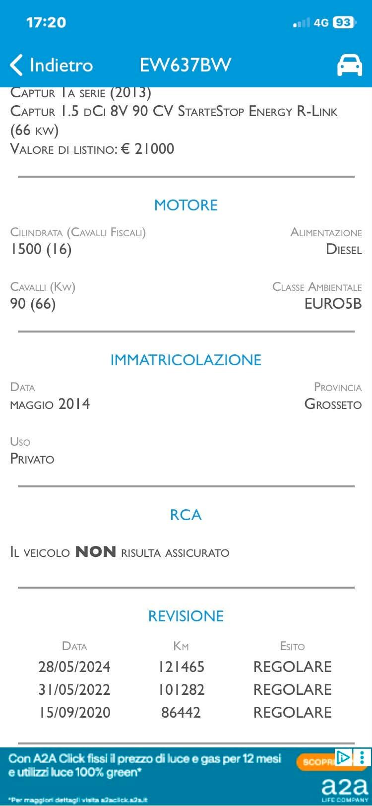 Renault Captur 1.5 dCi 8V 90 CV Condizioni Eccellenti Leggi