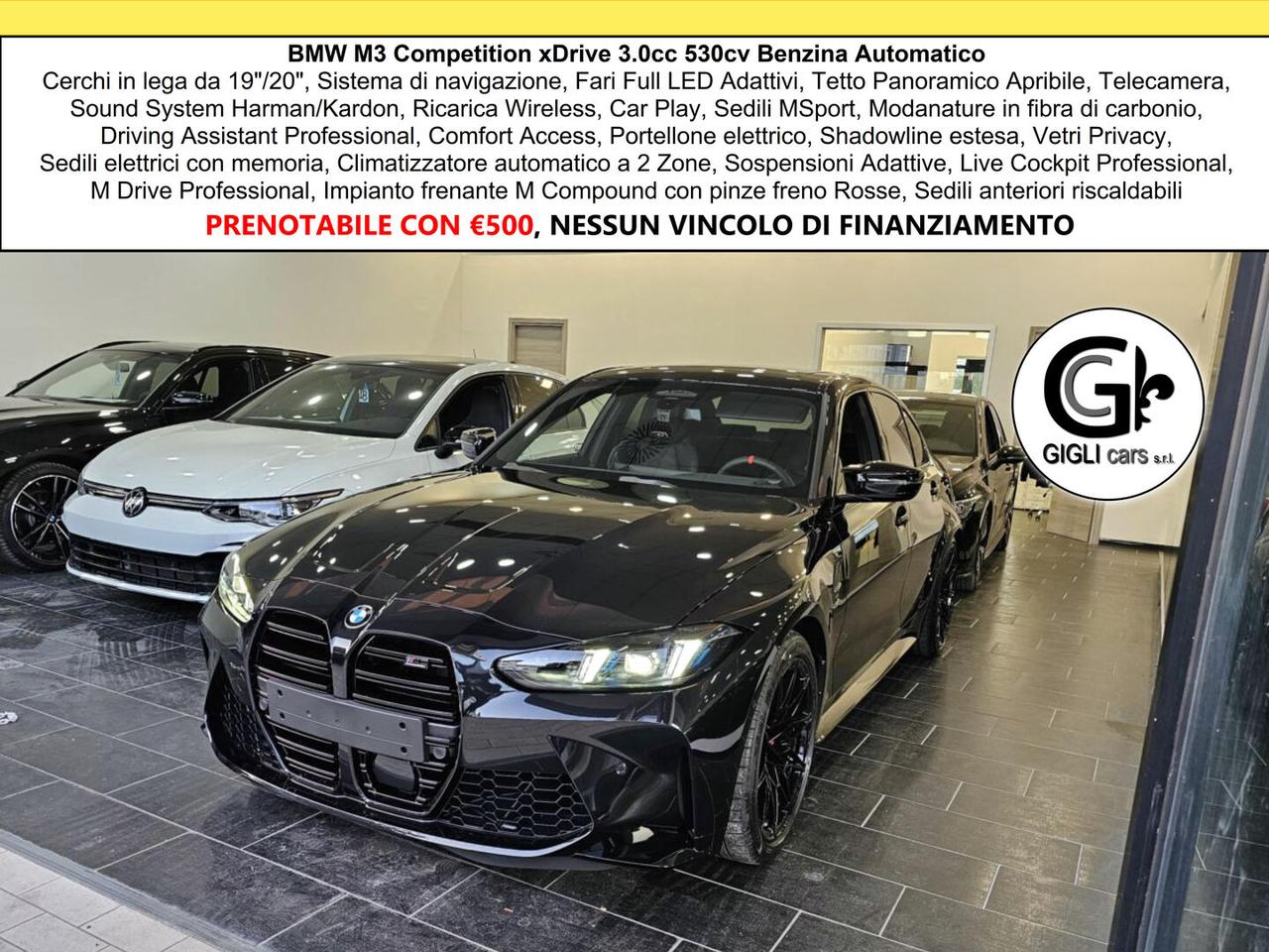 BMW M3 M3 Comp Tetto C.19" 20" Harman Kardon Carbonio Led