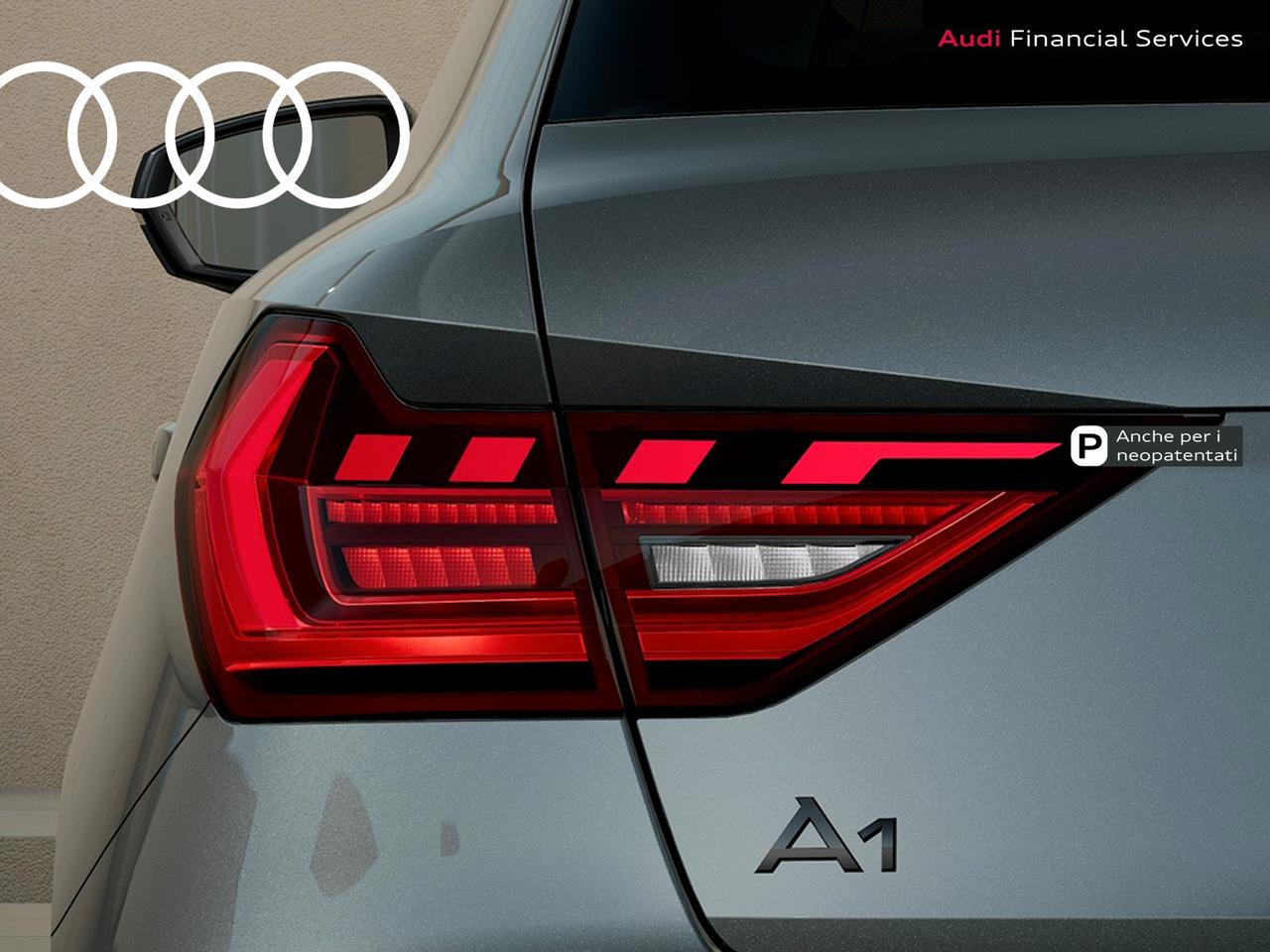 Audi A1 sportback 30 1.0 tfsi identity black 116cv s-tronic