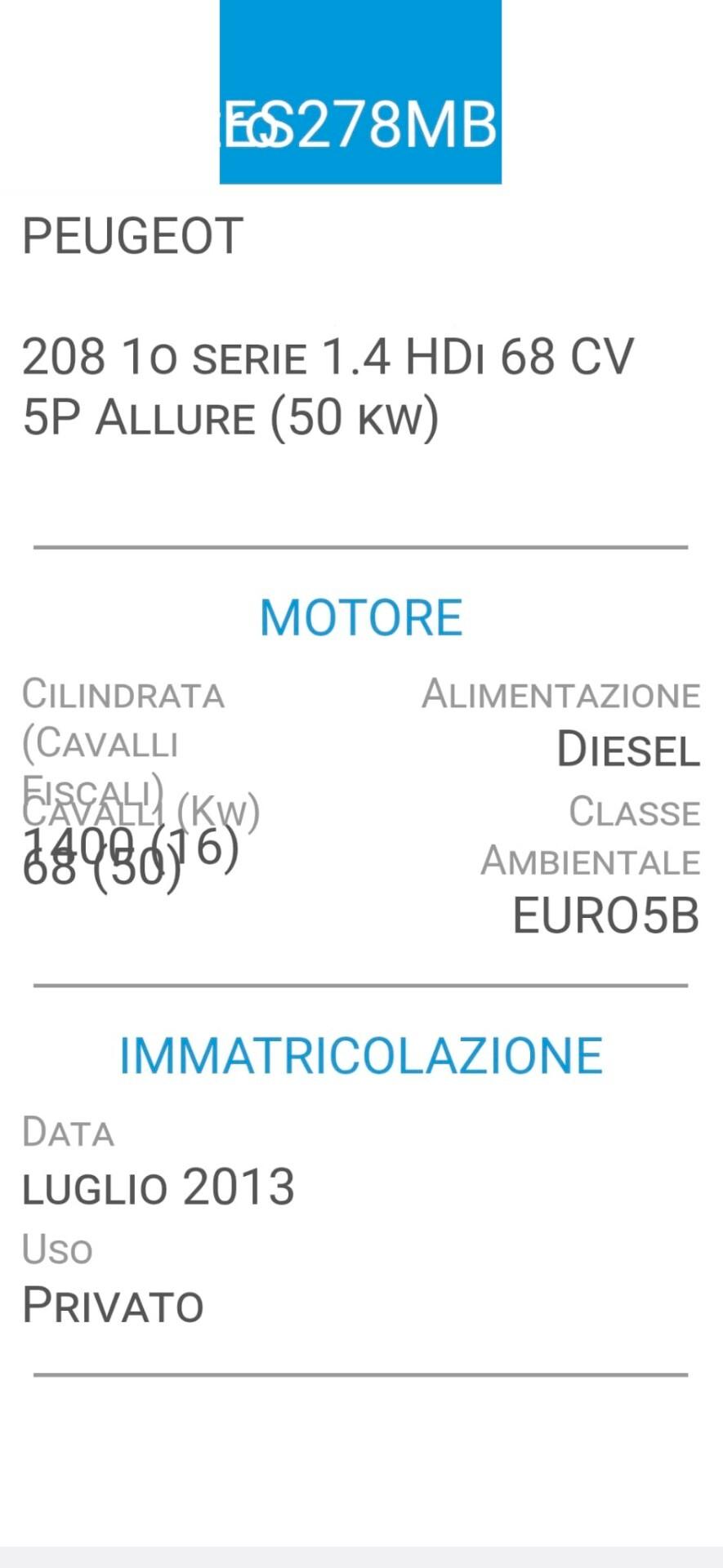 PEUGEOT 208 1,4 HDI-UNICA PROPRIETAR-4 REVISIONI