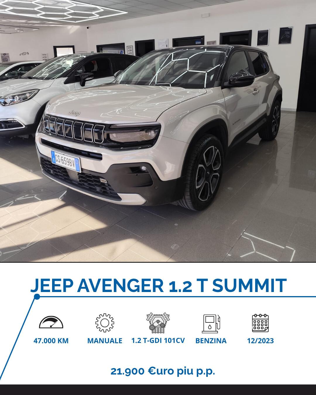 Jeep Avenger 1.2 Turbo 100 CV Summit