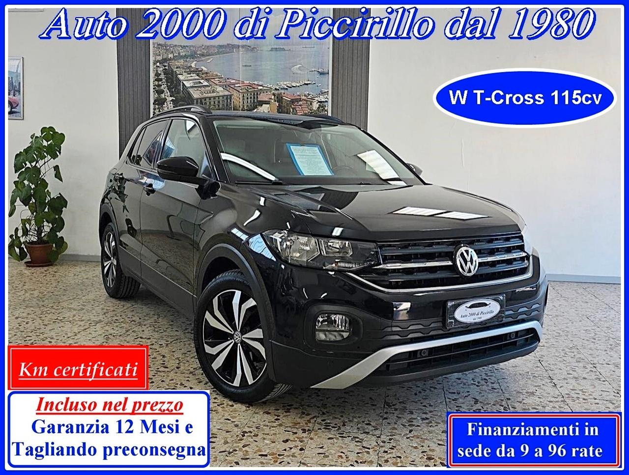 Volkswagen T-Cross 1.0 115CV KmCertificati Garanzia12mesi