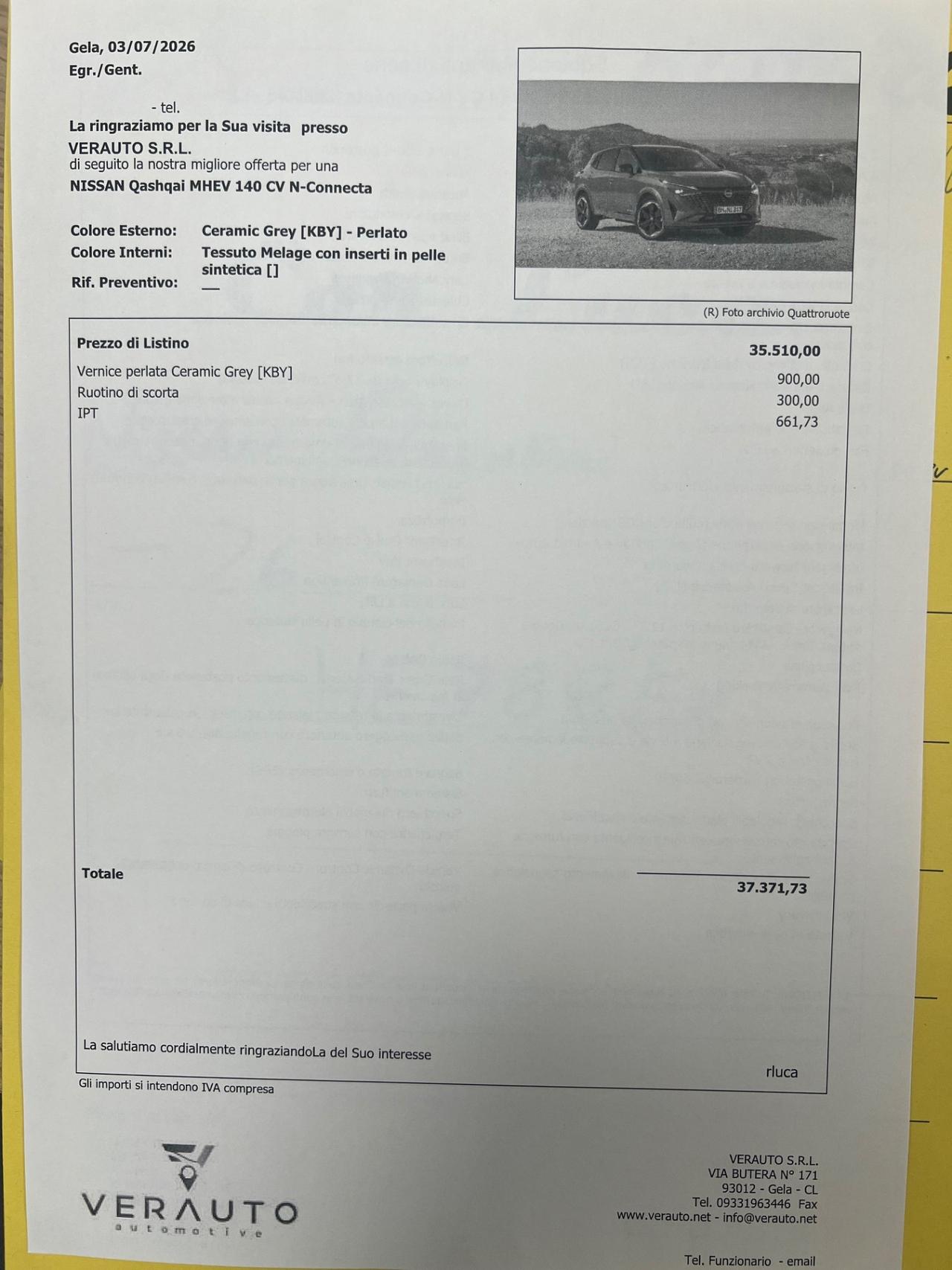 Nissan Qashqai MHEV 140 CV N-Connecta - possibilità noleggio no scoring