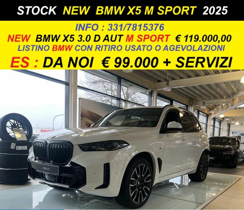 BMW X5 3.0 D AUT M SPORT CV 298 NEW 2025