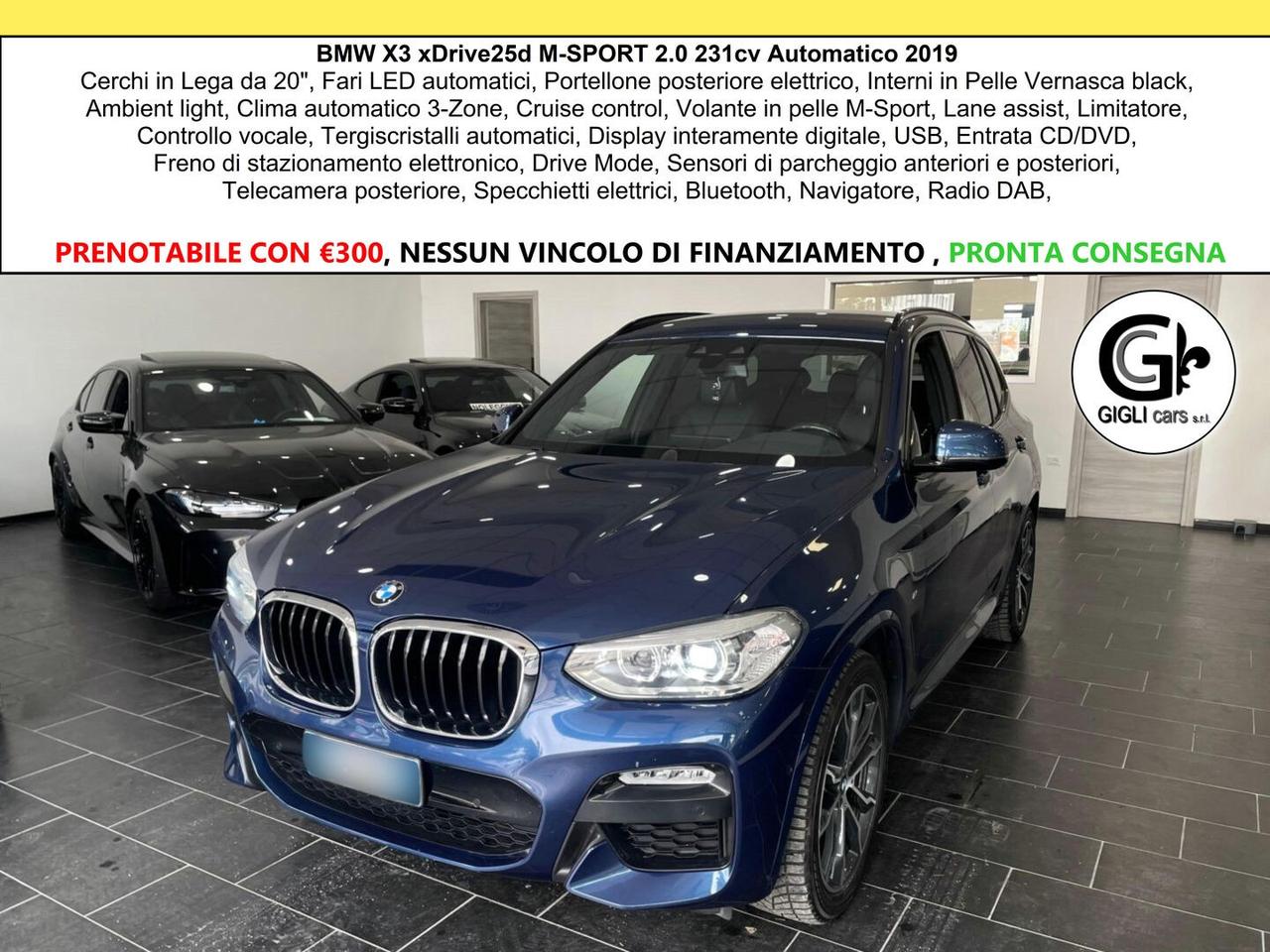 BMW X3 XDrive 25d M-Sport C.20" Led msport Camera Pelle