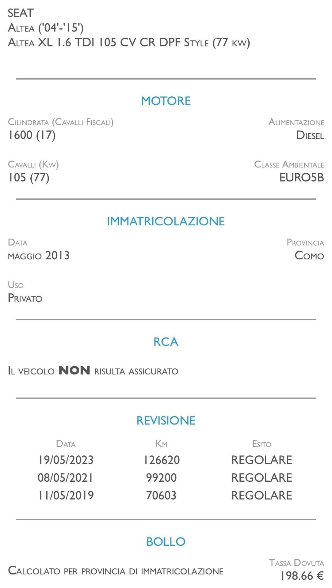 Seat Altea XL 1.6 TDI 105 CV CR DPF Style - UNICO PROPRIETARIO