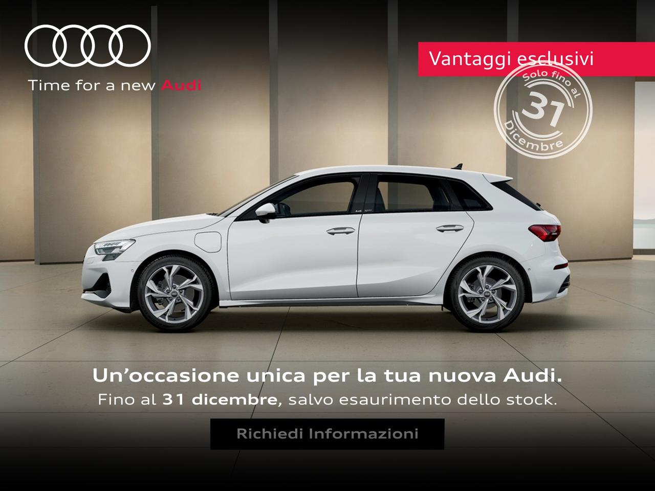 Audi A3 sportback 1.5 tfsi e business advanced 204cv s-tronic