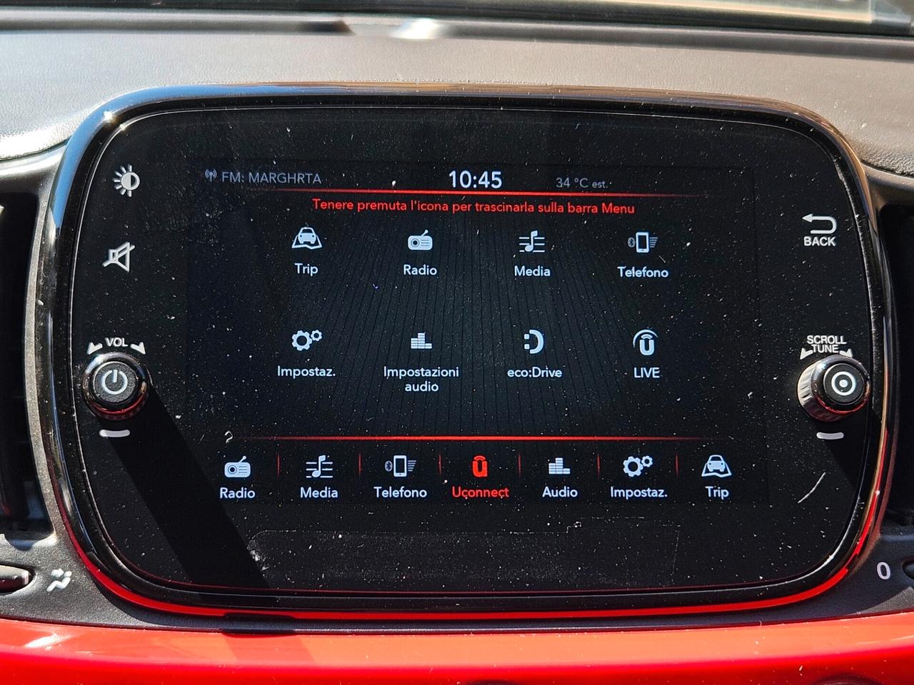 FIAT 500 1000 LOUNGE 75000 CHILOMETRI CERTIFICATI