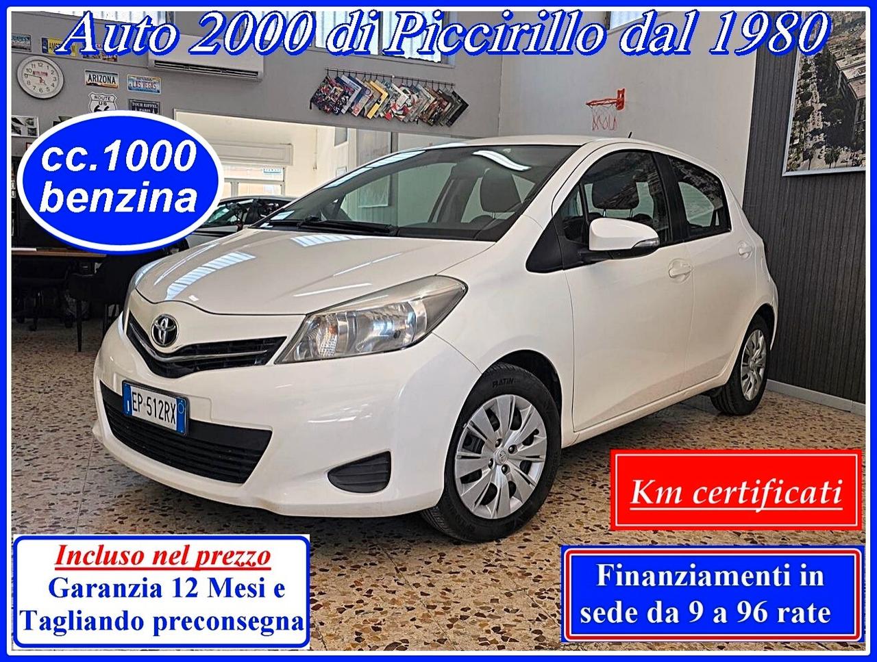 Toyota Yaris 1000 5/P km certificati Garanzia12Mesi