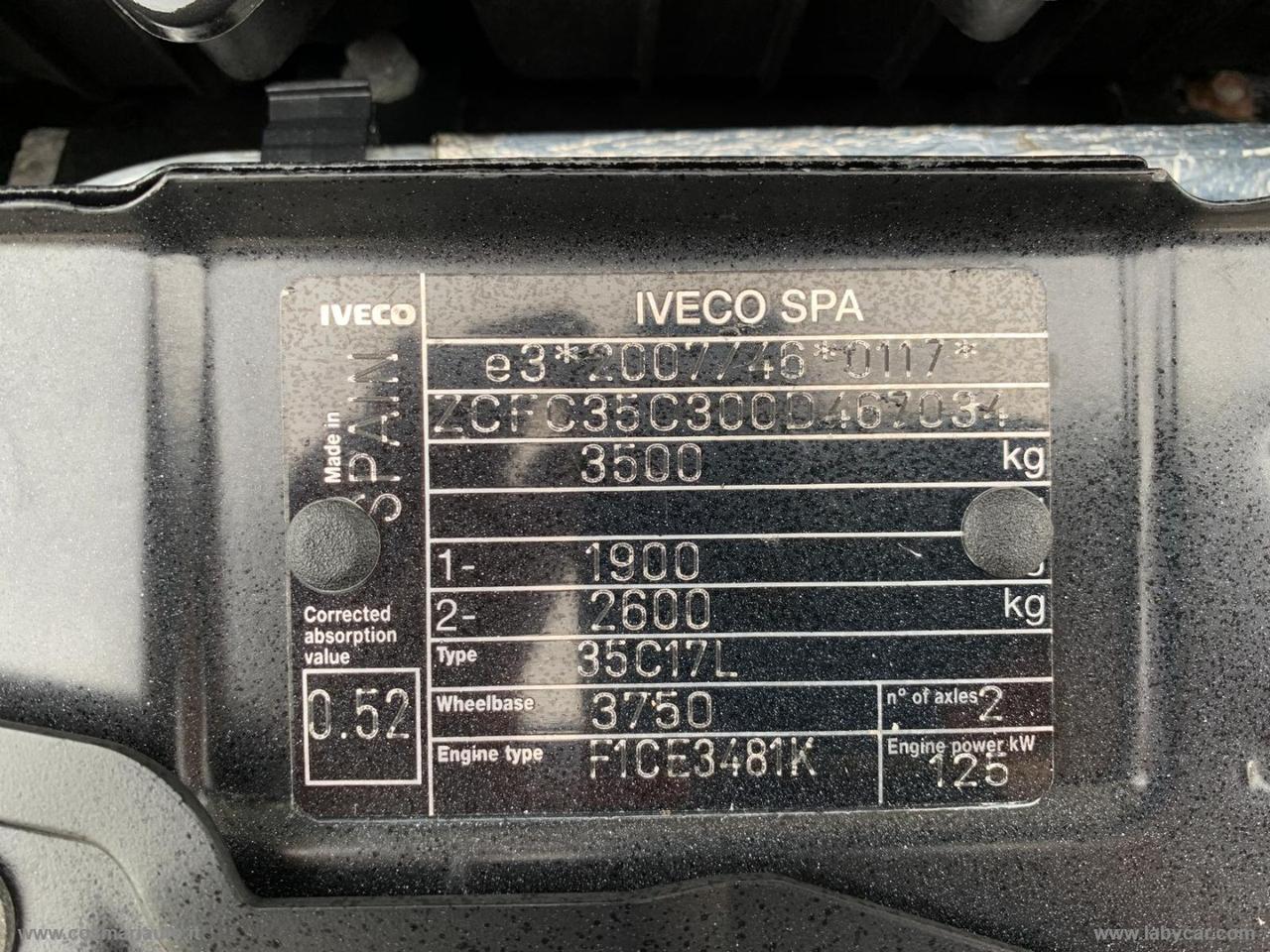 Daily 35C17 3.0 HPT CASSONE FISSO IN ACCIAIO PASSO 3,750