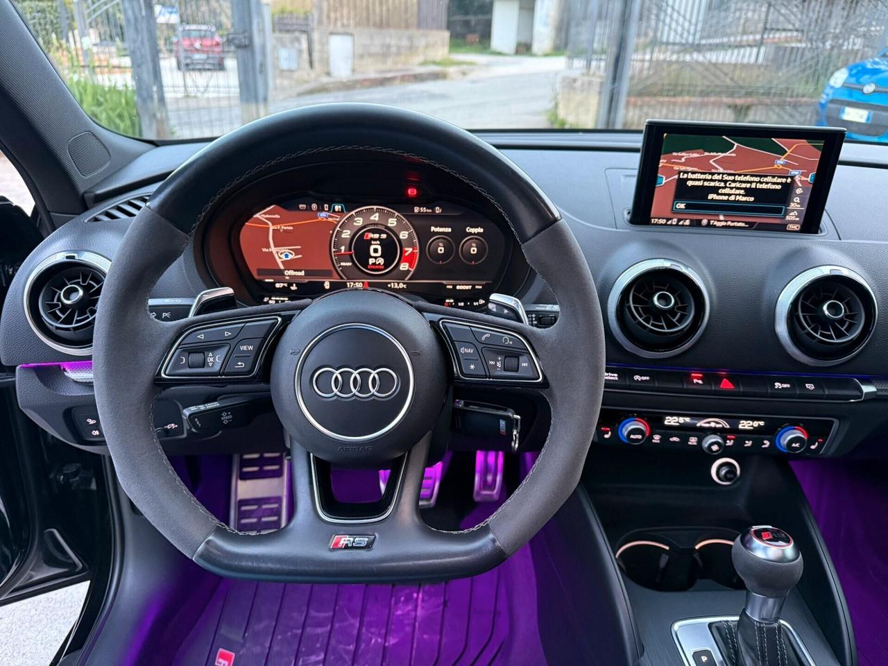 Audi RS3 SPB 2.5Tfsi 400Cv Quattro S-Tronic Total Black Tetto Virtual