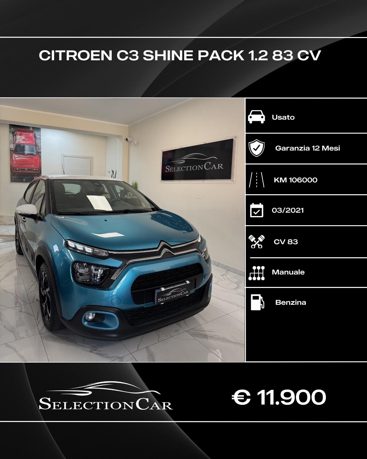 Citroen C3 PureTech 83 S&S Shine Pack