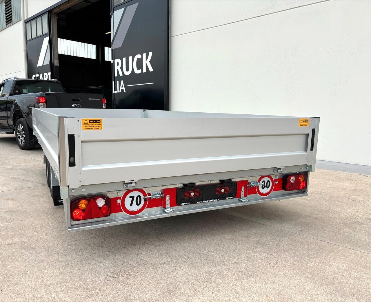 CARRELLO RIMORCHIO CON SPONDE 2500 KG