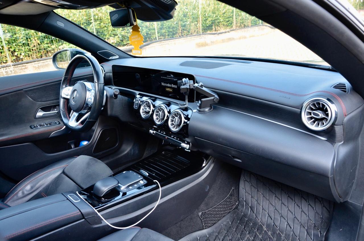 MERCEDES-BENZ CLA 200d COUPE PREMIUM AMG LINE 150cv AUTO, SERVICE CON FATTURE, EURO 6D, TETTO, HI-FI BURMESTER, NIGHT PACK, FARI MULTIBEAM, LUCI A 64 COLORI, RETRO 360°, PERMUTE
