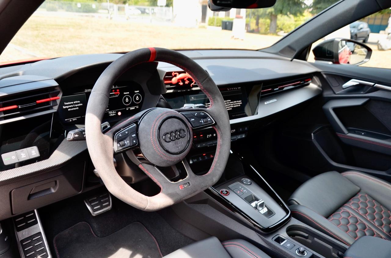 AUDI RS3 SPORTBACK 2.5 TFSI QUATTRO 400cv S-TRONIC, SERVICE AUDI, TETTO, DYNAMIC PACK, SCARICO, MATRIX, BANG & OLUFSEN, PERMUTE