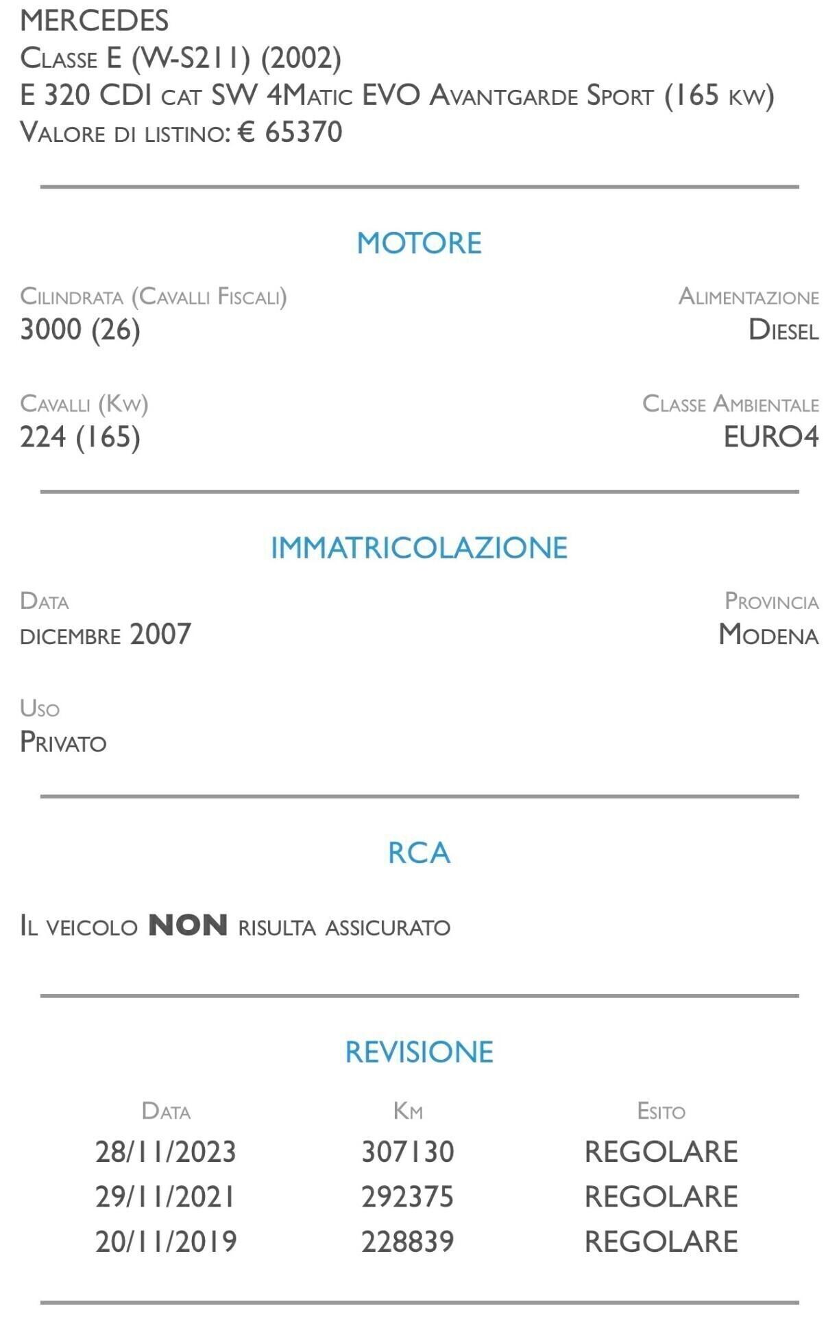 Mercedes-benz E 320 CDI cat S.W. 4Matic EVO Avantgarde Sport