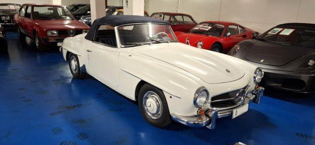 MERCEDES-BENZ 190 SL ***ASI TARGA ORO***BIANCA con PELLE BLU