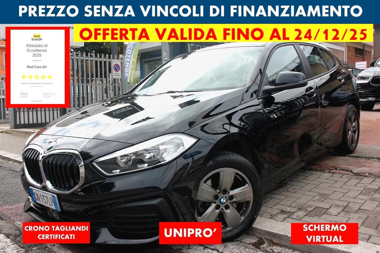 BMW 116 D AUTOMATICA *PREZZO VERO* VIRTUAL CRONO TAGLIANDI