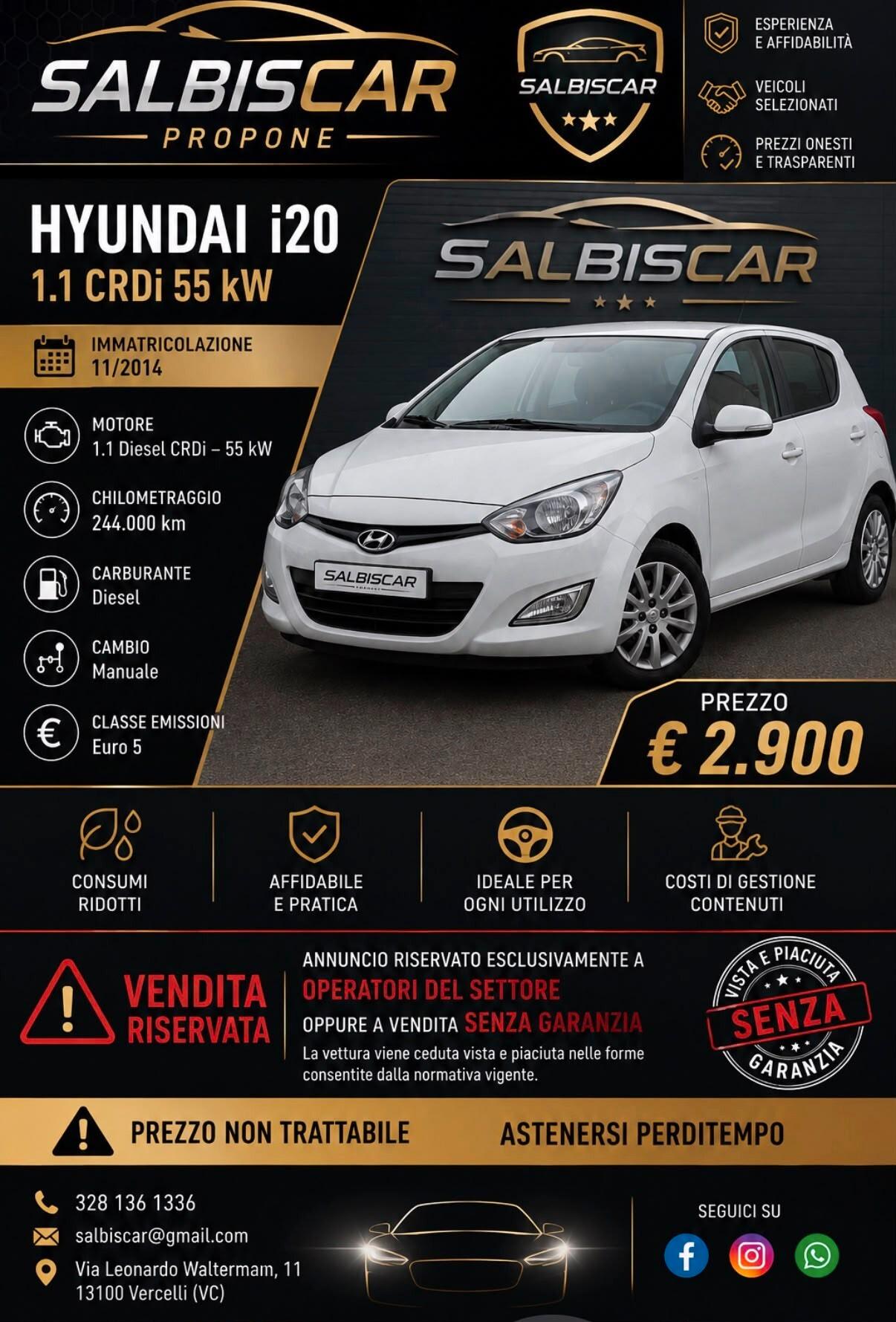 Hyundai i20 1.1 CRDi 5p. Classic