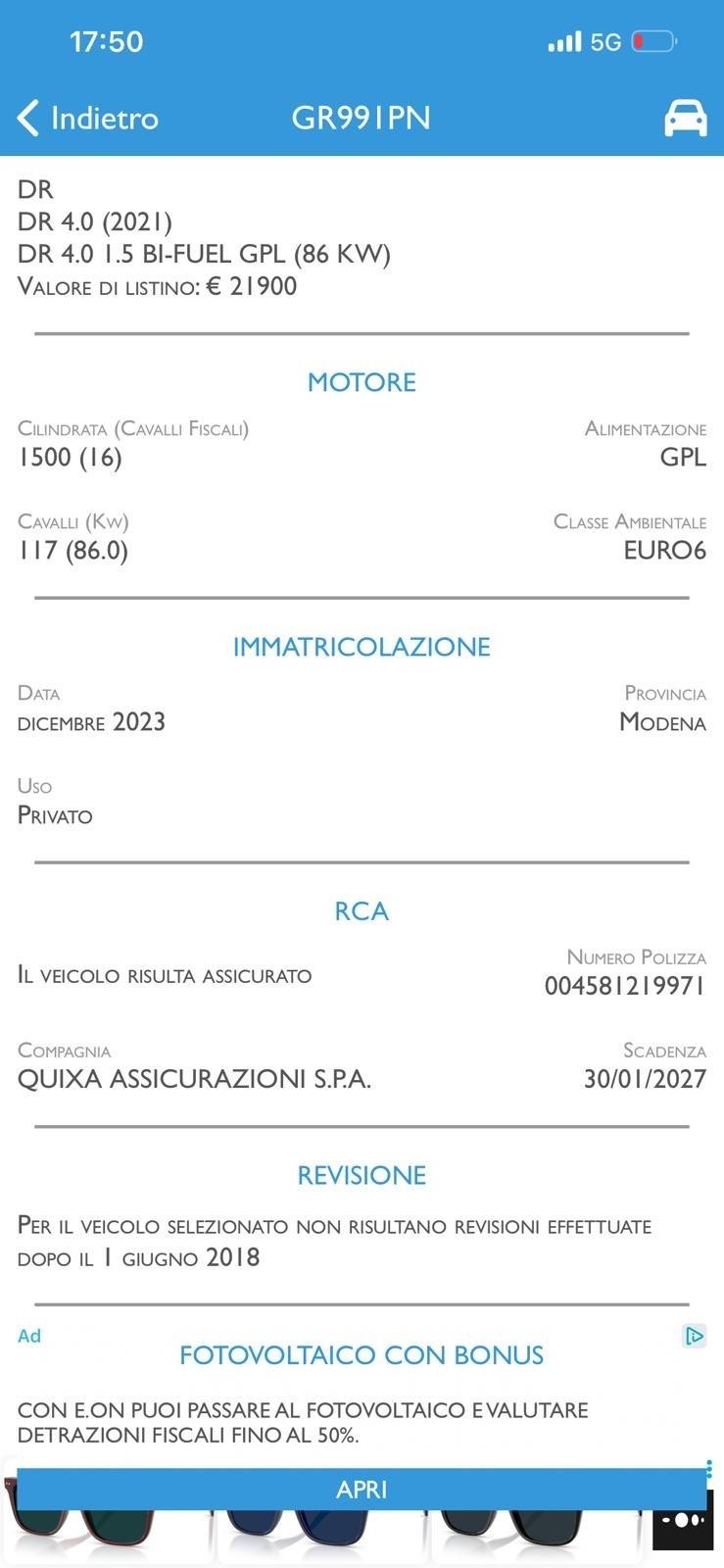 Dr 4.0 1.5 Bi-Fuel GPL