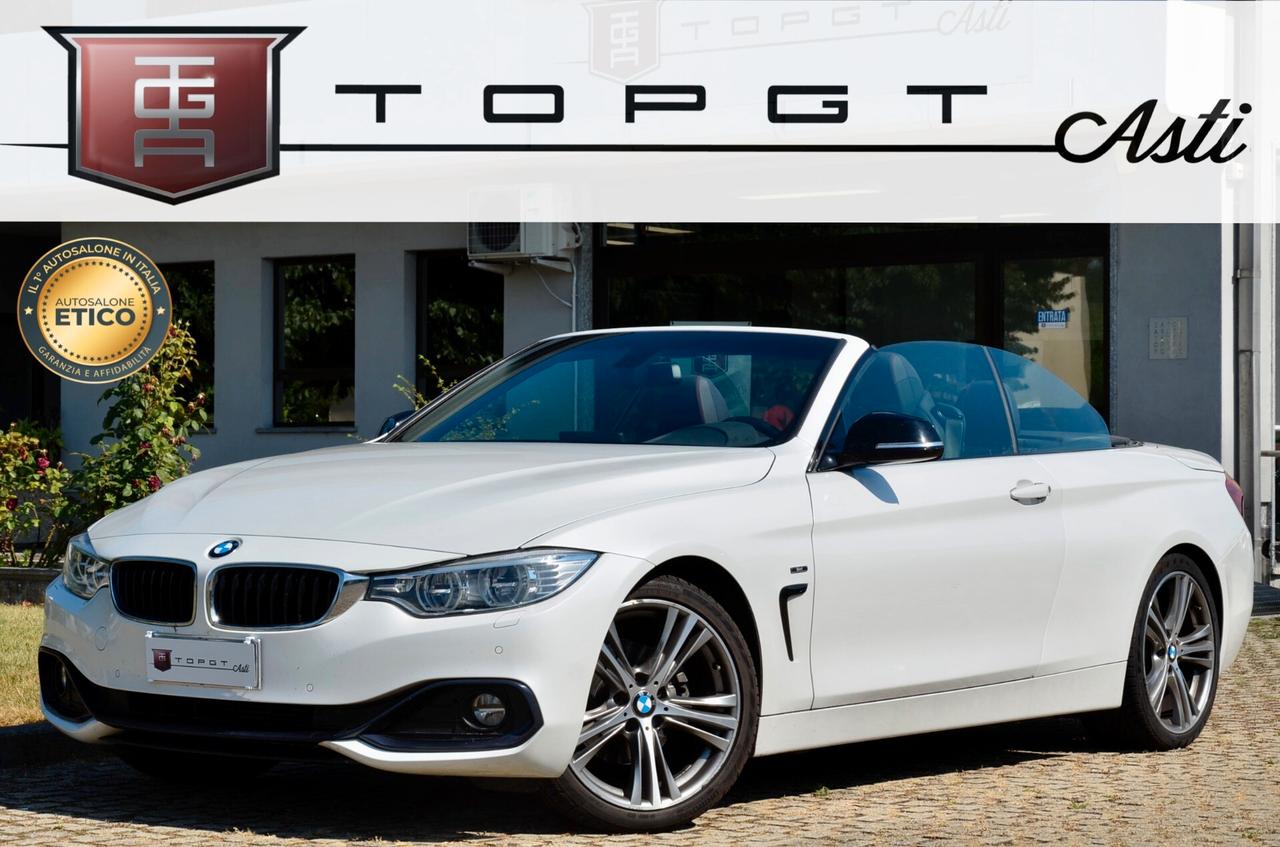 BMW 420d CABRIO SPORT 184cv AUTO, SERVICE UFF BMW, UFF ITALIANA, EURO 6B, NAVI, RETROCAMERA, FARI LED, PERMUTE