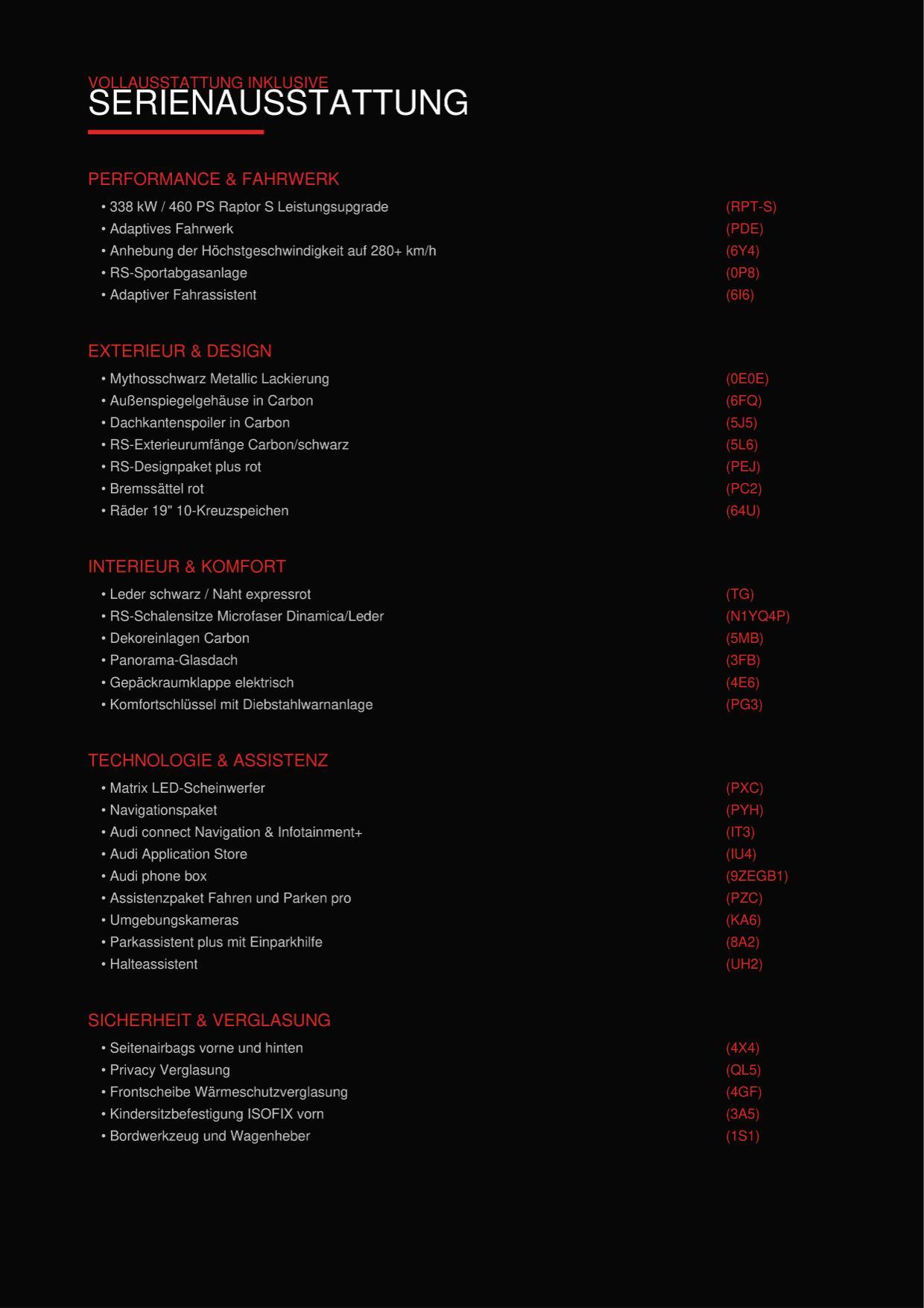 Audi RS3 Sportback 2.5 tfsi quattro s-tronic 460cv Special Edition solo 20 esemplari