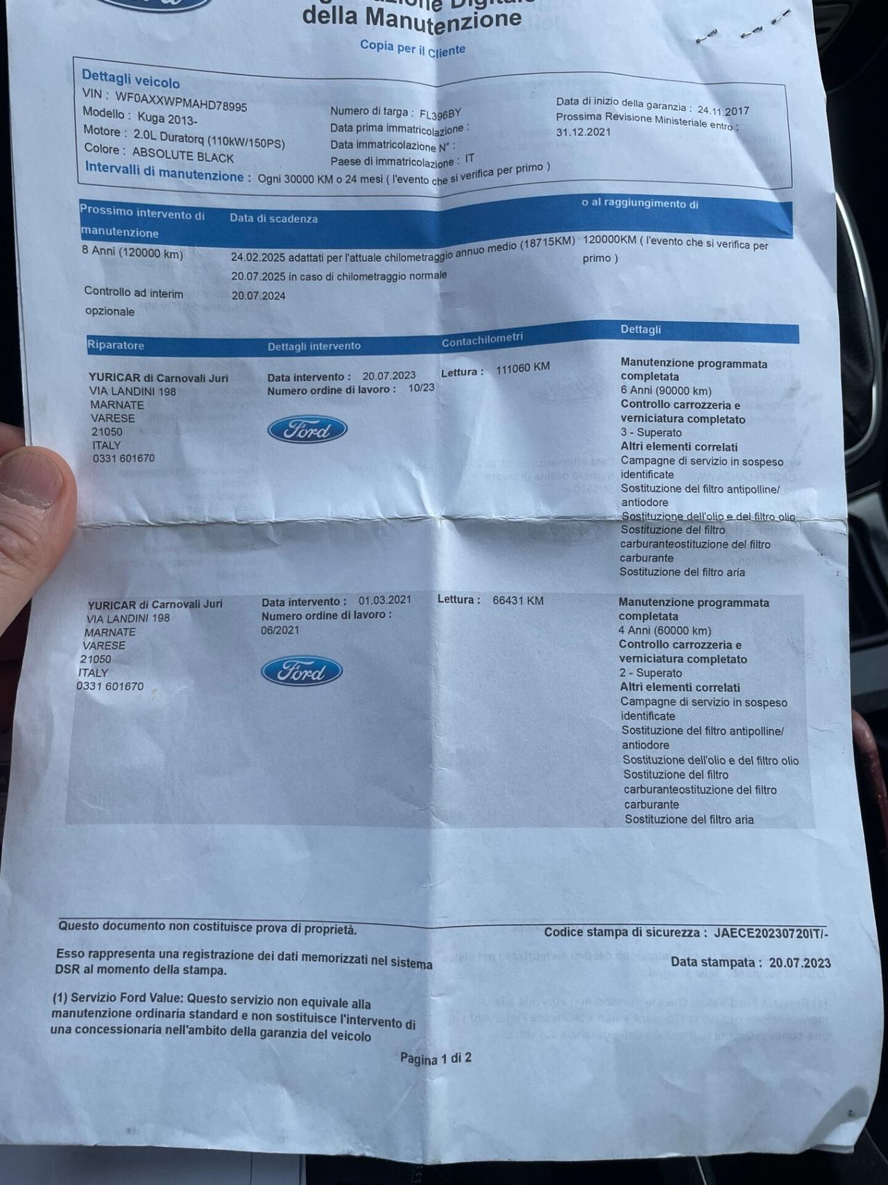 Ford Kuga 1.5 TDCI 120 CV S&S 2WD*Navi*Euro6 *Cerchi*