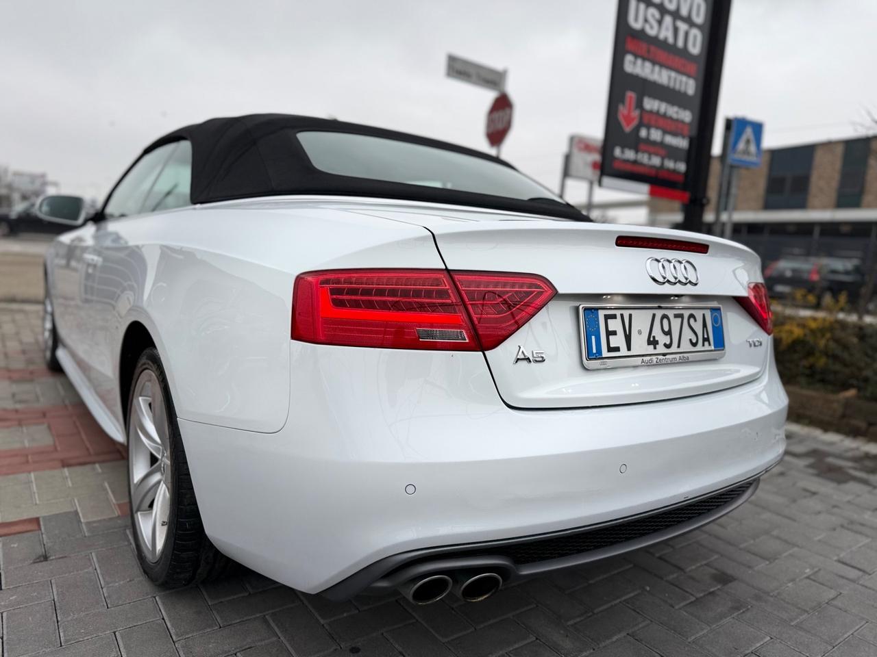 Audi A5 Cabrio 2.0 TDI 177 CV BIANCO PERLA.UNICO PROPRIETARIO