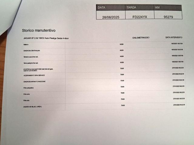 JAGUAR XF 2.0 D 180 CV aut. Prestige GUARDA IL VIDEO !!