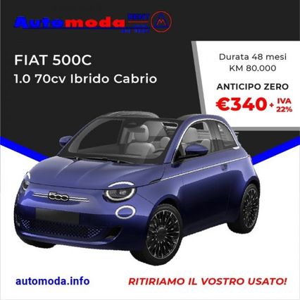 FIAT 500 1.0 70CV IBRIDO CABRIO