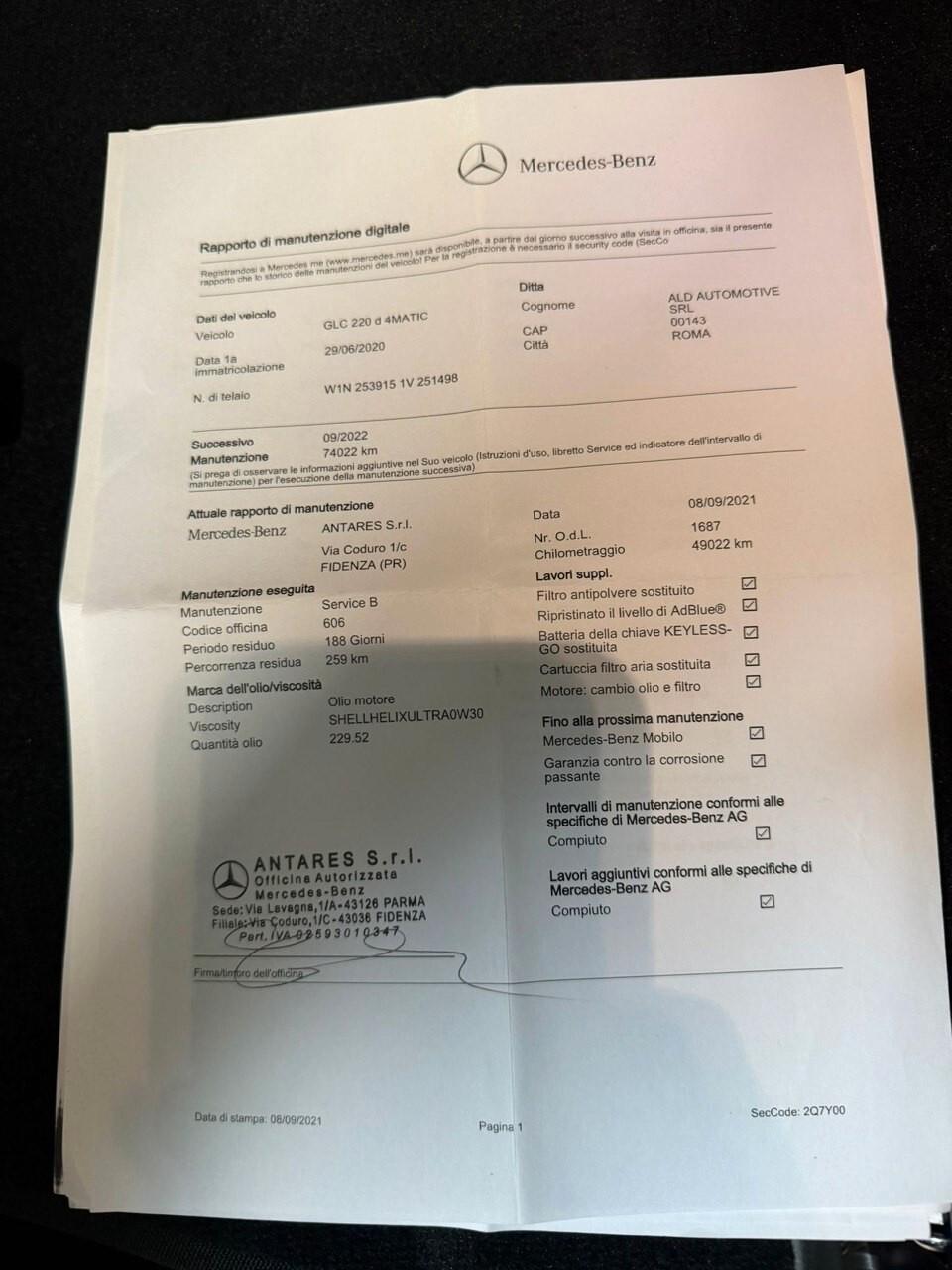 Mercedes-benz GLC 220 d 4Matic Sport