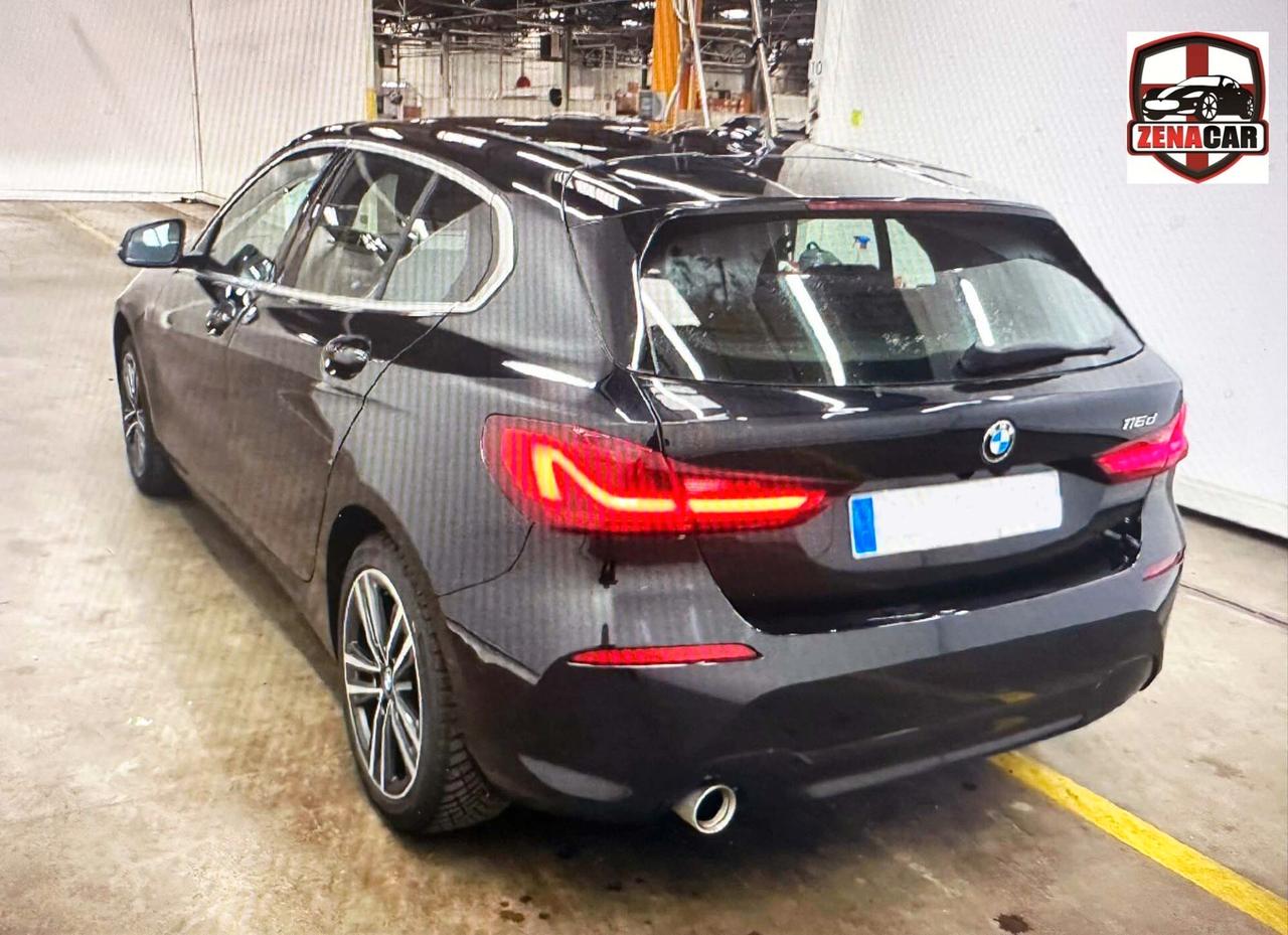 Bmw 116d 5p. Business Advantage 1.5 Automatica Navi Led Camera Virtual Cokpit Unico Prorietario Fatturabile
