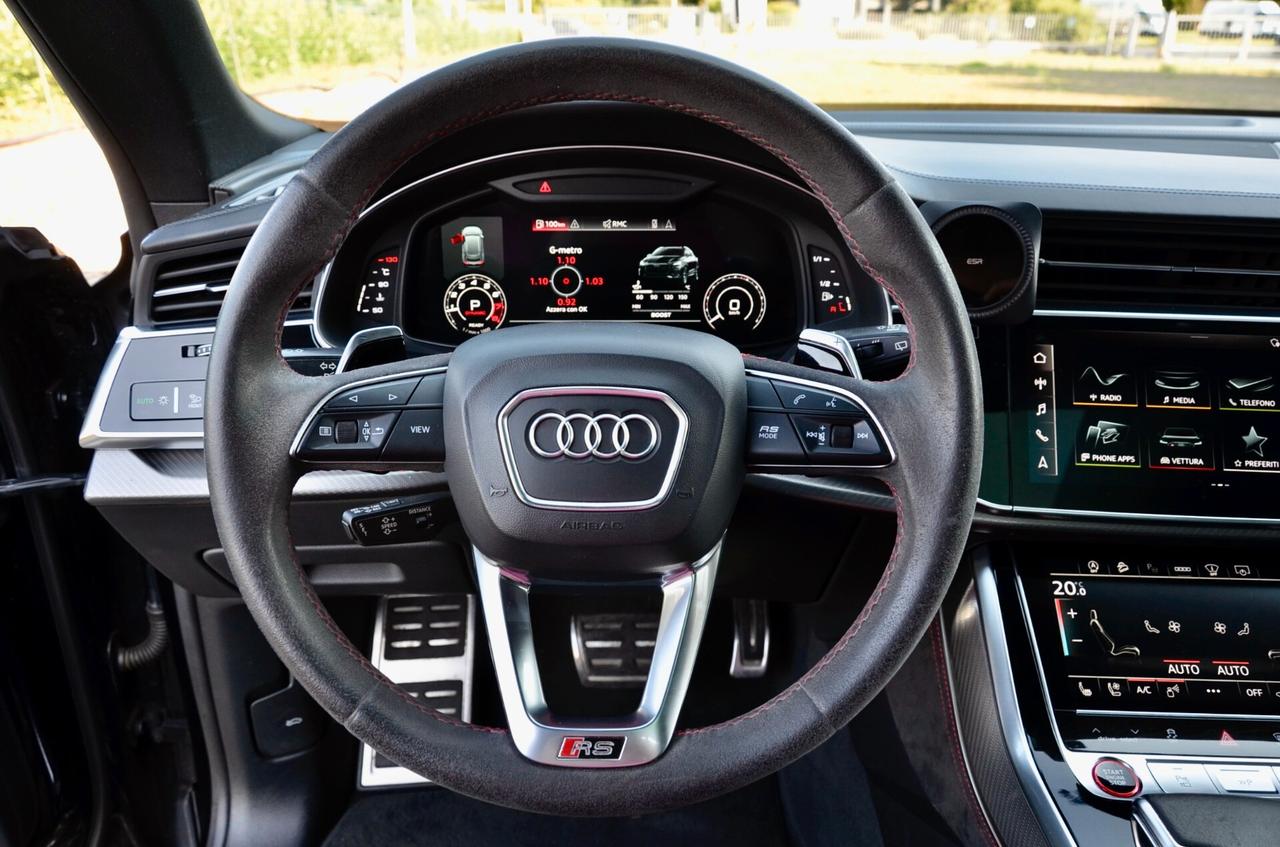 AUDI RS Q8 4.0 MHEV QUATTRO 600cv TIPTRONIC, SERVICE UFF AUDI, TETTO, MATRIX, HI-FI BANG&OLUFSEN, GANCIO TRAINO, EURO 6D, PERMUTE