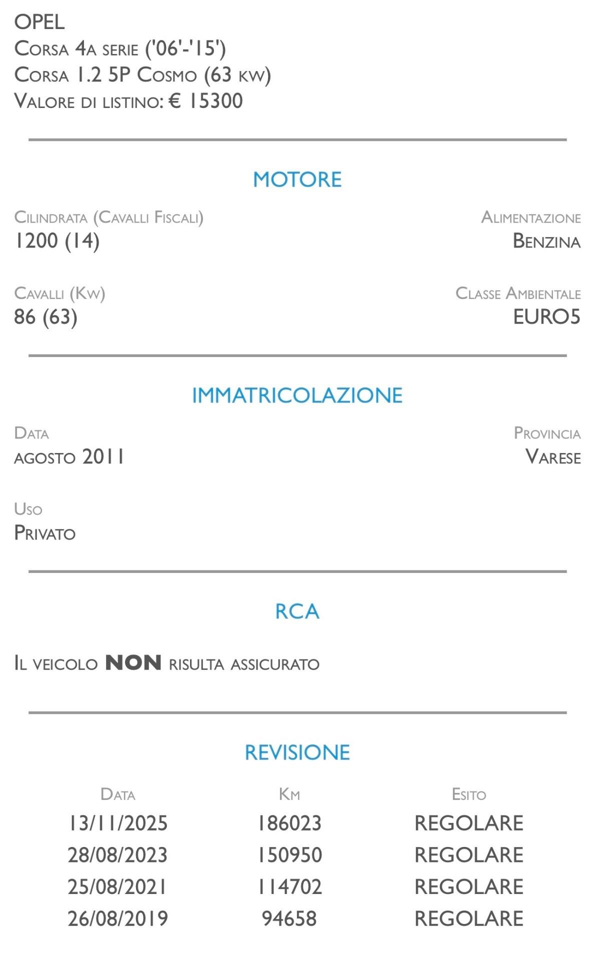 Opel Corsa 1.2 5 porte Cosmo - IDEALE PER NEOPATENTATI