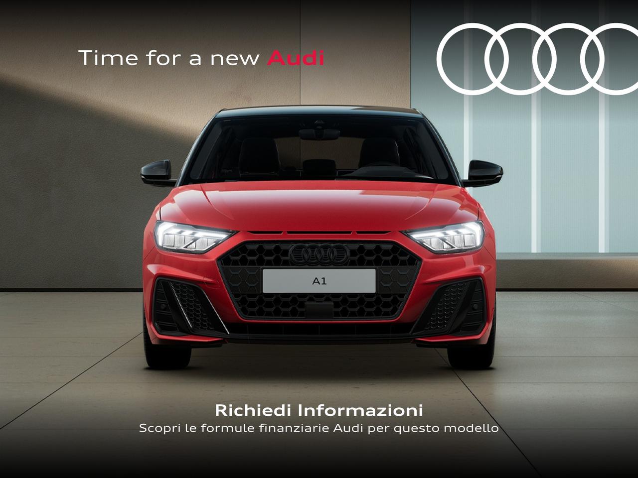 Audi A1 sportback 30 1.0 tfsi identity black 116cv s-tronic