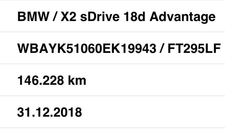 Bmw X2 18D 150CV AUT ITALIANA