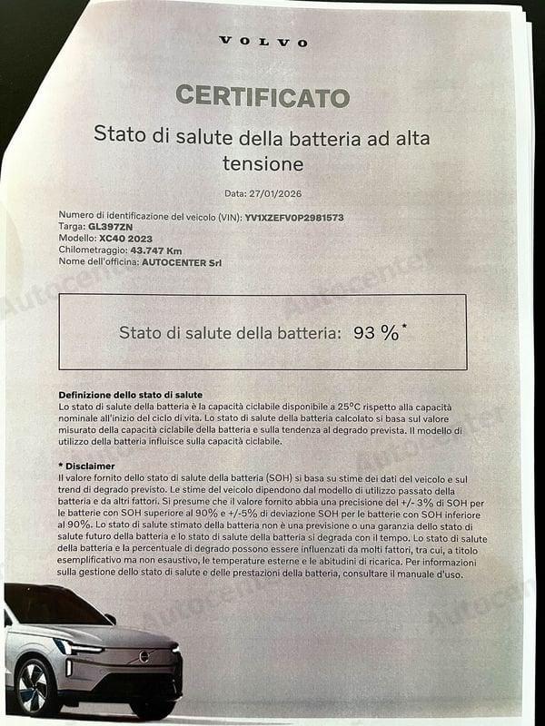 Volvo XC40 XC40 RECHARGE PURE ELETTRIC SINGLE MOTOR FWD CORE