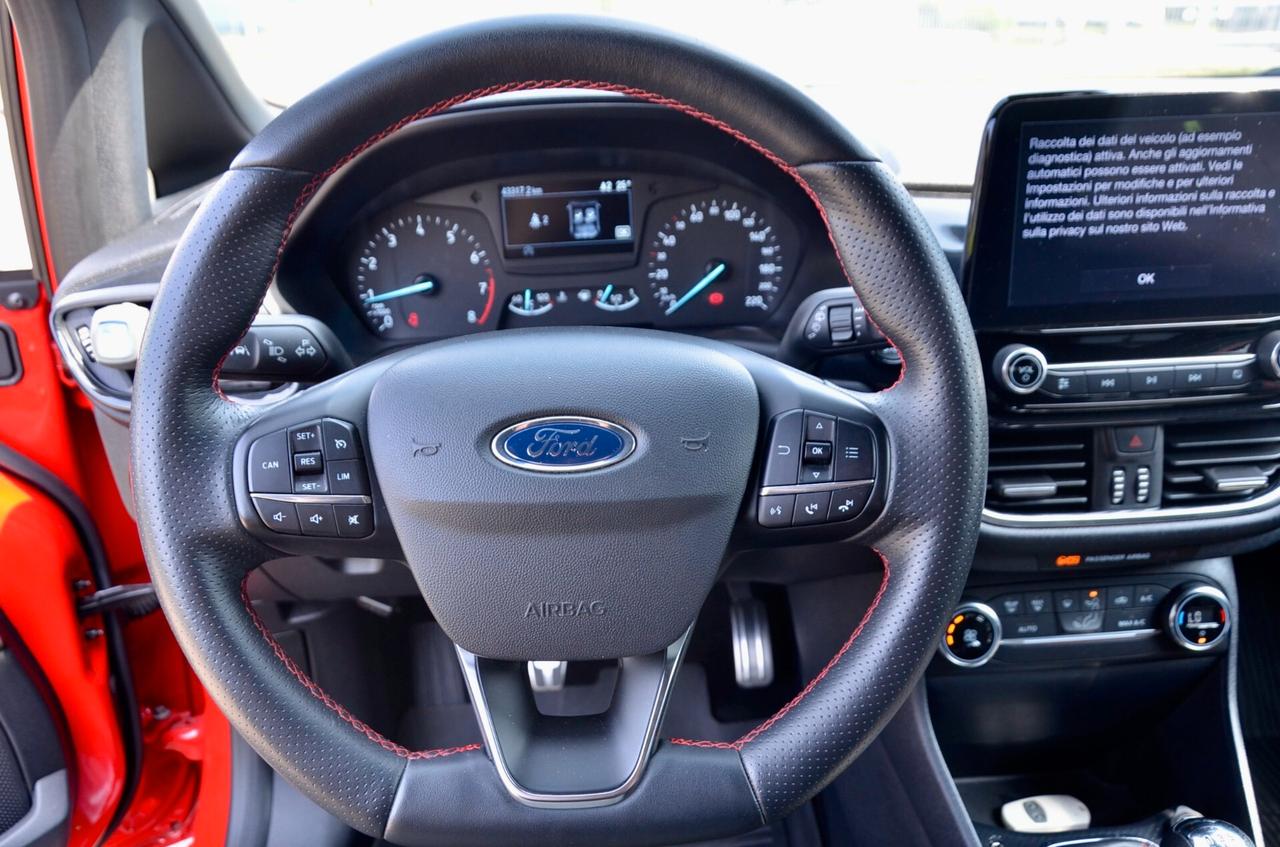 FORD FIESTA 5p 1.0 ECOBOOST ST-LINE 95cv, UFF ITALIANA, SERVICE FORD, EURO 6D, APPLE ANDROID, PERMUTE